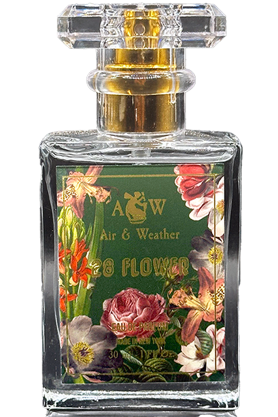 28FL.1oz.nobg copy 28 Flower by Air & Weather Perfume, 30 ml/1 fl. oz. spray bottle.